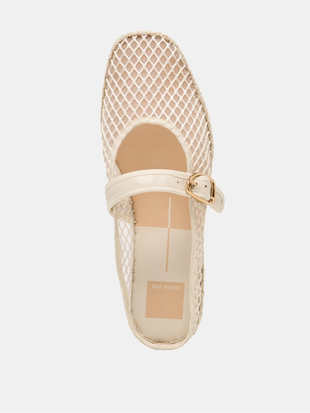 Dolce Vita Milie Mesh Ballet Flats Mule Ecru Size 8